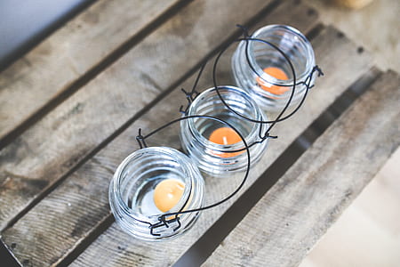 Three candleholders with tealights thumbnail