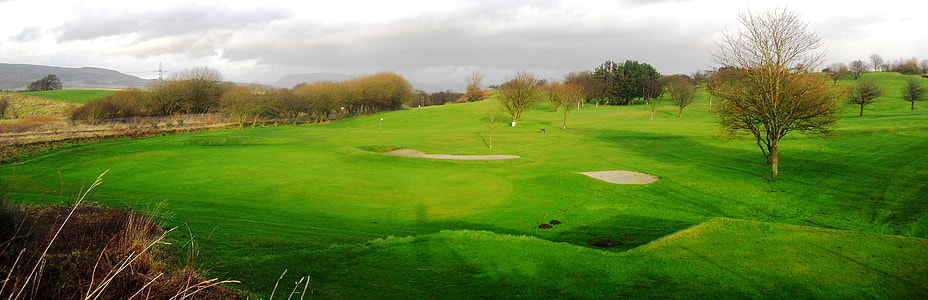 golf field with trees at daytime thumbnail
