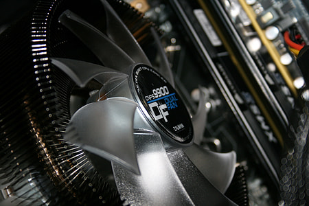 black computer fan in close-up shot thumbnail