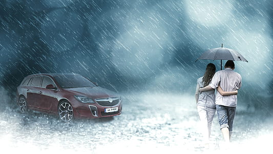 man and woman underneath umbrella thumbnail
