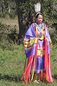 woman wearing native american traditional suit thumbnail
