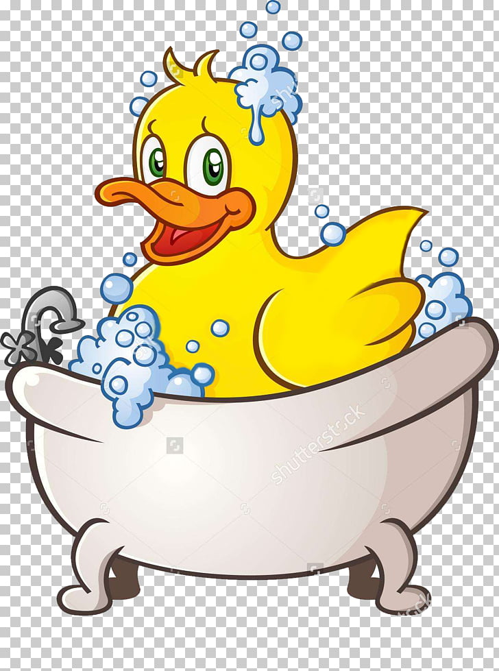 Bathtub Cartoon Bubble Bath Small Yellow Duck