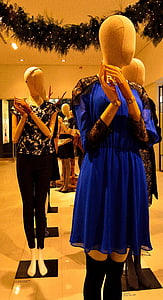 blue 3/4-sleeved dressed mannequin thumbnail