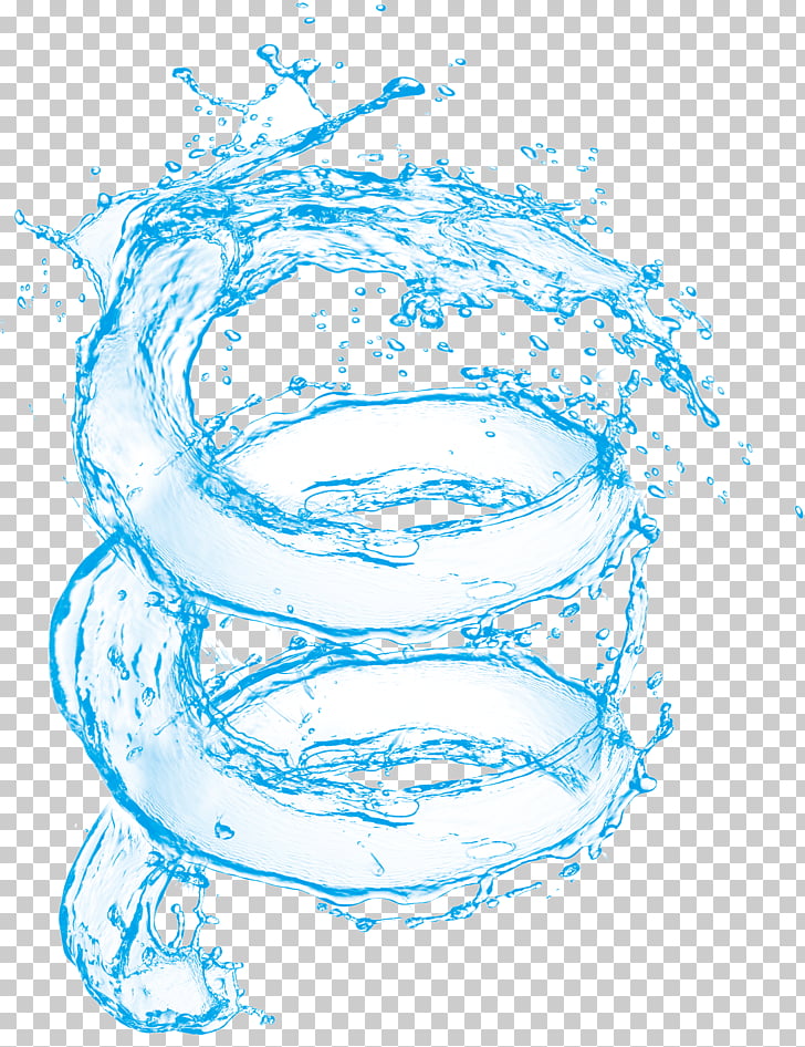 Water Splash, Cool Match 3 Drop, water, white and blue textile PNG clipart