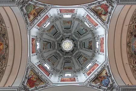 low angle photography of dome building interior thumbnail