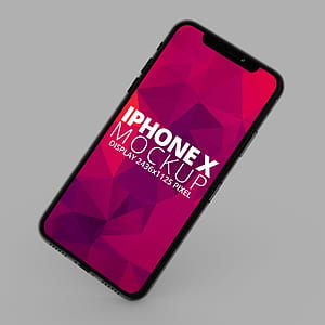 space gray iPhone X displaying Mockup display thumbnail