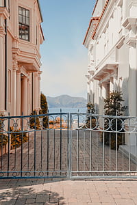 green metal gate closed thumbnail