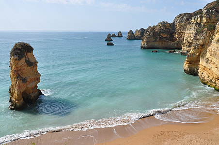 rock formation on body of water thumbnail