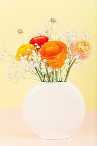 orange, red, and pink flowers painting thumbnail