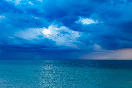 body of water below clouds thumbnail