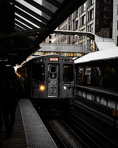 Person Standing Near Gray Train thumbnail