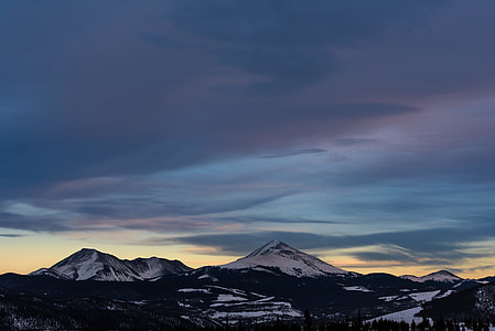 gray snow covered mountain thumbnail