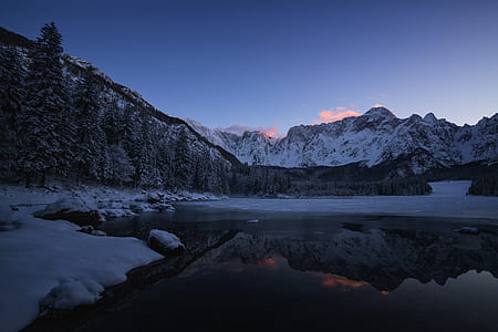 landscape photography of mountains covered with snow thumbnail
