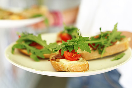 salad dish on white plate thumbnail