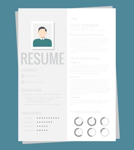 Resume Paper eps, svg file