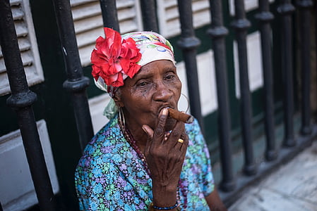 smoking woman near the fence thumbnail