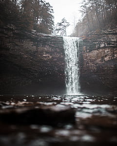 time lapse photography of waterfall thumbnail