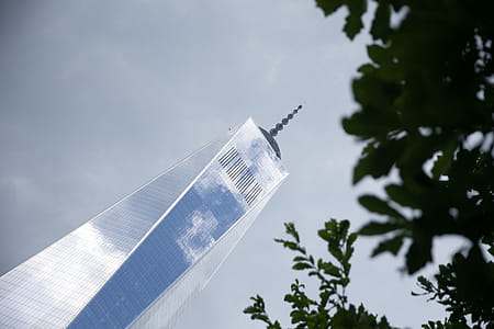 Receding perspective view of One World Trade Center, Lower Manhattan New York City thumbnail
