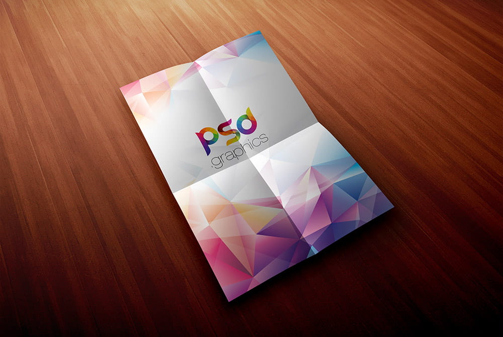 Folded A4 Paper Mockup PSD psd file