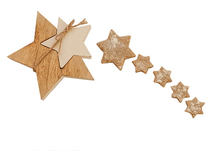 beige wooden star decor thumbnail