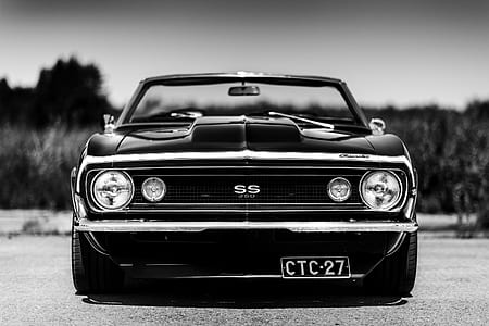 black car grayscale photography thumbnail