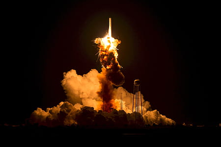 Scenic View of Fire at Night thumbnail