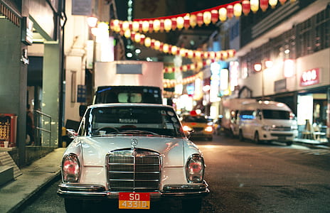 white Mercedes-Benz car thumbnail