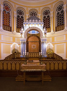 brown altar between menoras thumbnail