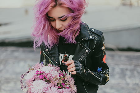 Woman Holding Flower Bouquet thumbnail