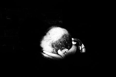 grayscale, photo, person, head thumbnail