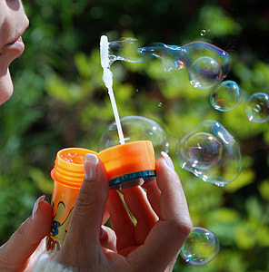 person blowing bubbles thumbnail
