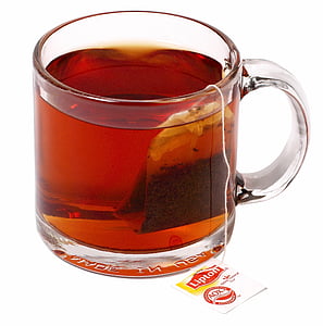 Lipton tea in clear glass mug thumbnail