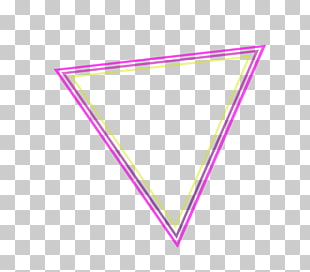 Triangle Digital data Creativity Technology, Creative Digital Technology exquisite aesthetic border triangle, triangular pink and yellow decor PNG clipart