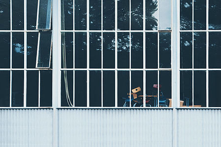 three clear glass window panes on white wall thumbnail