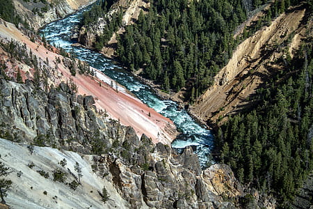 aerial view of river during daytime thumbnail