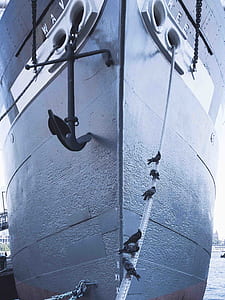 closed up photo of black cruise boat docked thumbnail