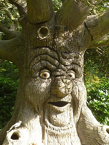brown tree face illustration thumbnail