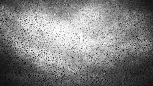 grayscale photo of water dewdrops on clear panel thumbnail