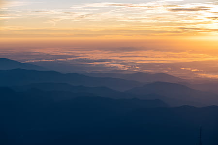 mountains during sunset thumbnail