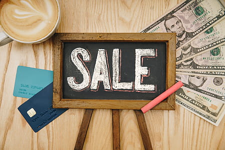 Sale Sign Flatlay Photo thumbnail