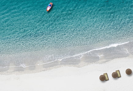 aerial photography of beach thumbnail