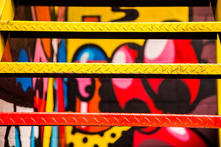 yellow and red metal stairs thumbnail