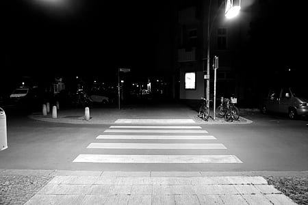 night, street, dark, pedestrian crossing thumbnail