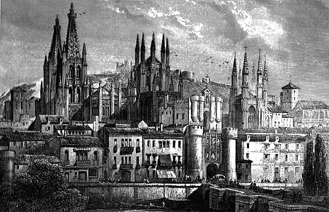 Burgos centre around 1850 in Spain thumbnail
