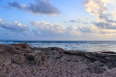 seashore under blue sky thumbnail