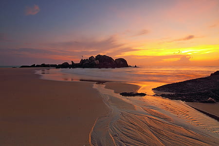 seashore during sunset thumbnail