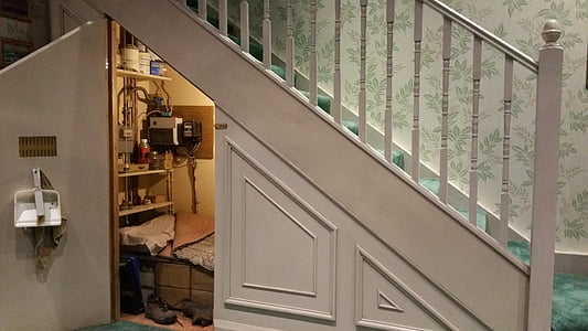 white wooden staircase hand rail thumbnail