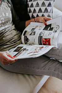 Woman read a magazine thumbnail