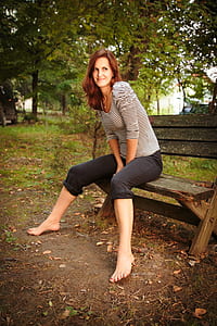 women sitting on bench thumbnail