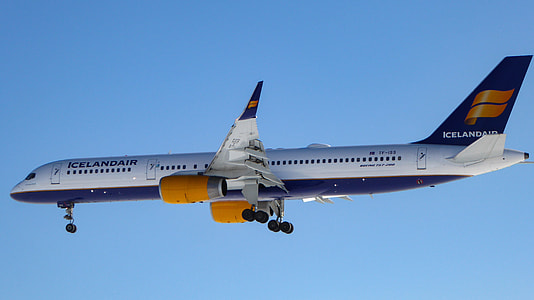 blue and white Icelandair airbus thumbnail